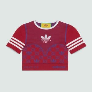 Gucci x Adidas jersey crop top